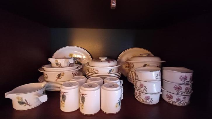 Compleet Wedgwood servies, type Florabunda, voor 6 personen, Huis en Inrichting, Keuken | Servies, Nieuw, Compleet servies, Wedgwood