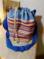 Vintage buideltasje schoudertasje damestas Toni Pons tasje, Ophalen of Verzenden, Zo goed als nieuw, Blauw, Schoudertasje