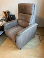 Elektrische Relaxfauteuil met Opstahulp, Ophalen, Gebruikt, Leer, 75 tot 100 cm