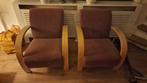 2 keurige staat zijnde fauteuils van Montel kleur bruin, Stof, Zo goed als nieuw, Ophalen