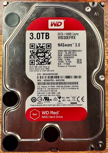 WD Red 3TB NAS ware HDD beschikbaar voor biedingen