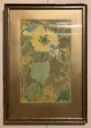 Aquarel Jugendstil Sam Schellink Rozenburg beschikbaar voor biedingen