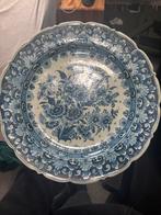 Delftsblauw Bord - 32cm - Bloemmotief, Ophalen of Verzenden