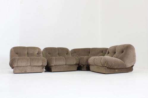 Vintage Italiaanse modulaire Nuvolone sofa Mimo Padova 1970s, Huis en Inrichting, Banken | Bankstellen, Gebruikt, Hoekbank, Vierpersoons of meer