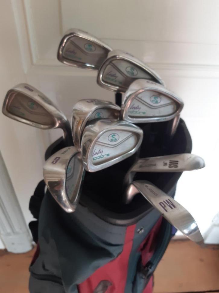 Cobra Lady golfset 3 tm 9, SW PW. In nieuwe cartbag / tas, Sport en Fitness, Golf, Gebruikt, Set, Ophalen of Verzenden