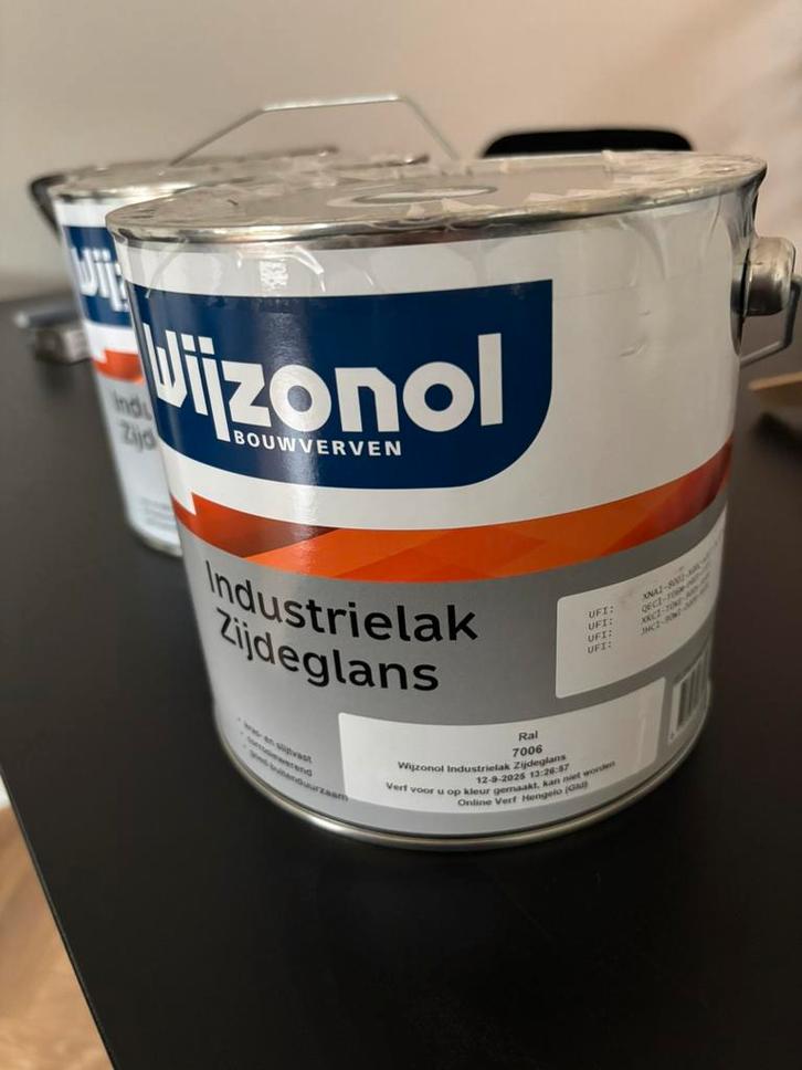 Wijzonol industrielak RAL 7006 6 liter, Doe-het-zelf en Verbouw, Verf, Beits en Lak, Zo goed als nieuw, Lak, Ophalen of Verzenden