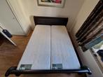 Bed incl 2 matrassen en nachtkastjes, Huis en Inrichting, Slaapkamer | Bedden, Ophalen, Gebruikt, Zwart, Tweepersoons