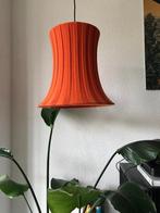 Vintage stoffen hanglamp jaren 50 oranje, Minder dan 50 cm, Gebruikt, Stof, Ophalen of Verzenden