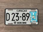 Kentekenplaat Curaçao met 2008 sticker, Ophalen of Verzenden