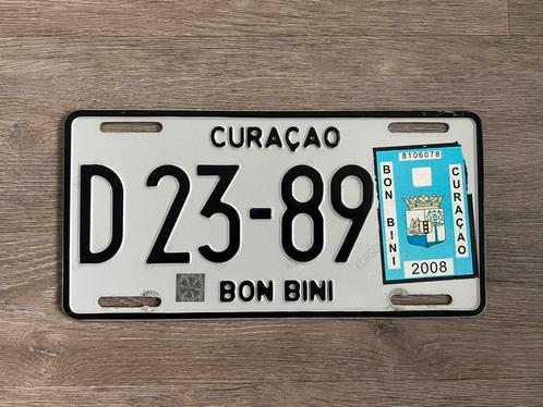 Kentekenplaat Curaçao met 2008 sticker, Verzamelen, Automerken, Motoren en Formule 1, Ophalen of Verzenden