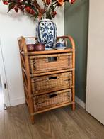 Vintage rotan kastje met lades, Huis en Inrichting, Kasten | Ladekasten, Overige materialen, Zo goed als nieuw, 3 of 4 laden, Minder dan 100 cm