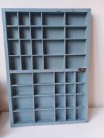 Houten letterbak oud blauw, Ophalen of Verzenden