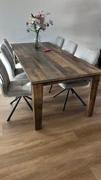 Robuuste eettafel massief hout – 200x100 – zeer netjes, Ophalen, 200 cm of meer, 50 tot 100 cm, Zo goed als nieuw