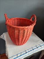 Oranje stofdoeken mandje, Verzamelen, Retro, Ophalen, Huis en Inrichting