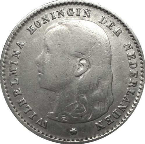 Nederland 10 cents 1893 (zilver, schaars), Postzegels en Munten, Munten | Nederland, Losse munt, 10 cent, Koningin Wilhelmina