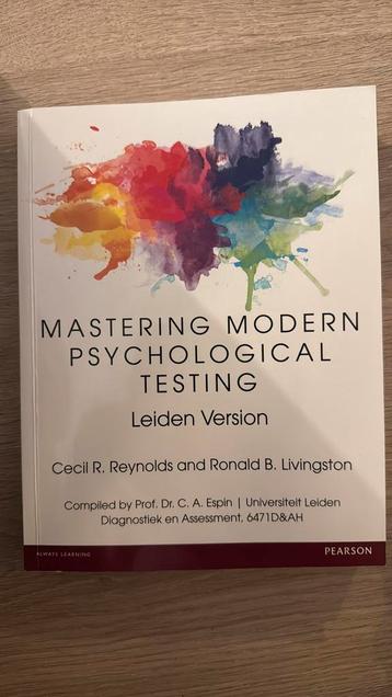Mastering modern psychological testing - Leiden version beschikbaar voor biedingen