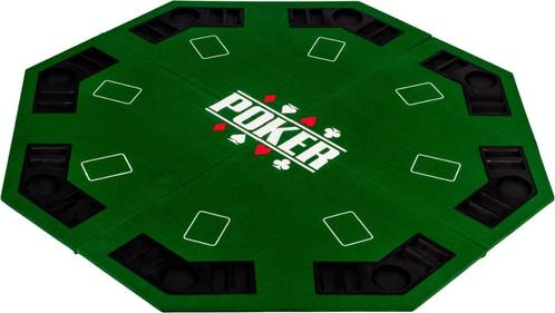 Pokermat - Pokerkleed - Opvouwbaar - 120 x 120 cm - Groen, Hobby en Vrije tijd, Gezelschapsspellen | Kaartspellen, Nieuw, Een of twee spelers