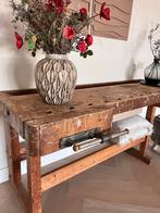 Mooie Oude Werkbank met Karakter, Doe-het-zelf en Verbouw, Werkbanken, Ophalen, Gebruikt, 170 cm of meer, Bankschroef
