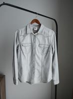 H&M denim blouse, licht grijs/wit, maat M/40, Grijs, Maat 38/40 (M), H&M, Ophalen of Verzenden
