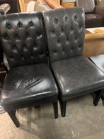 Leren stoelen - 3 grijstinten, Ophalen, Gebruikt, Drie, Leer