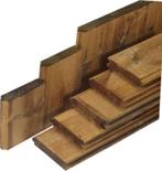 Tuinplanken blokhutprofiel (damwand) geïmpregneerd, Ophalen of Verzenden, Nieuw, Planken