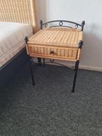 Metalen bed 140x200, Pullman matrassen en 2 nachtkastjes, Zwart, Tweepersoons, X, 200 cm