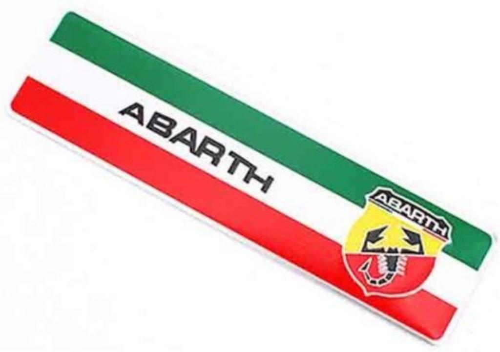 Fiat Abarth Aluminium plaatje #2, Auto diversen, Autostickers, Ophalen of Verzenden