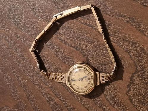 vintage Walz verguld dameshorloge uit de jaren 50, Sieraden, Tassen en Uiterlijk, Horloges | Dames, Gebruikt, Overige merken, Goud