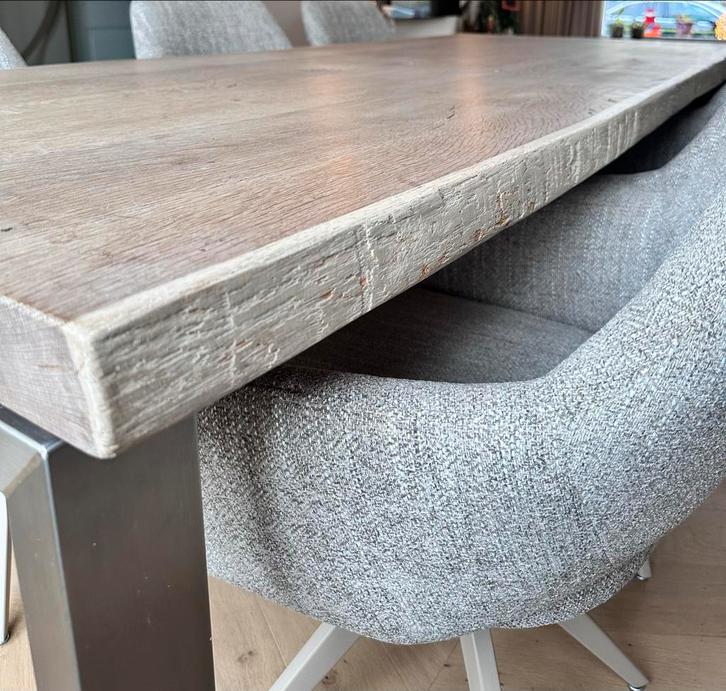 Boomstam Eettafel - Uniek en Robuust!, Huis en Inrichting, Tafels | Eettafels, Gebruikt, 100 tot 150 cm, 200 cm of meer, Vijf personen of meer