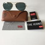 Ray ban aviator piloten zonnebril ray-ban met zwarte glazen, Ophalen of Verzenden, Zo goed als nieuw, Zwart, Zonnebril