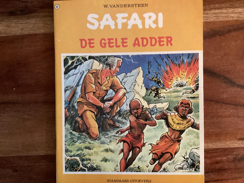 Safari, De gele adder W. Vandersteen, Gelezen, W. Vandersteen, Eén stripboek, Ophalen of Verzenden