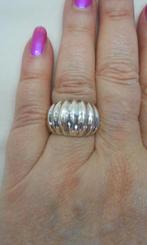 Zilveren vintage ring met ribbels maat 16,75 nr.381, Verzenden, Dame, Zilver, Zilver
