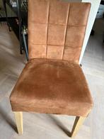 4x Suède stoelen, Ophalen, Gebruikt, Bruin, Vier
