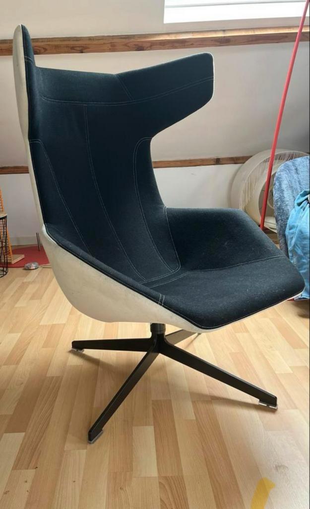 Moroso Take a Line for a Walk Fauteuil, Huis en Inrichting, Stoelen, Gebruikt, Eén, Metaal, Zwart, Ophalen