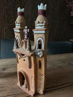 Mexico Peru aardewerk church terra cotta clay folkart altaar, Ophalen
