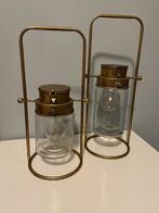 2x windlicht op batterij, Ophalen of Verzenden, Nieuw, Brons of Koper