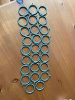 Gordijnringen Plastic Lichtblauw (26 stuks), Ophalen, Minder dan 50 cm, Gebruikt, Minder dan 100 cm