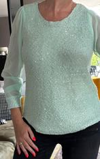 Trui mint groen pailletten maat L Vero Moda transparant mouw, Vero Moda, Maat 42/44 (L), Ophalen of Verzenden, Zo goed als nieuw