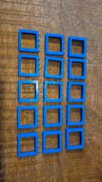 Blauwe Lego ramen - 15 stuks, Ophalen of Verzenden, Gebruikt, Losse stenen, Lego