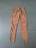 Bruine legging/ broek van suède, Legging, Maat 36/38 (S), Bruin, Ophalen of Verzenden