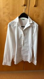 Katoenen blouse, wit, Benetton, maat M, zgan., Kleding | Dames, Ophalen of Verzenden, Zo goed als nieuw, Maat 38/40 (M), Wit