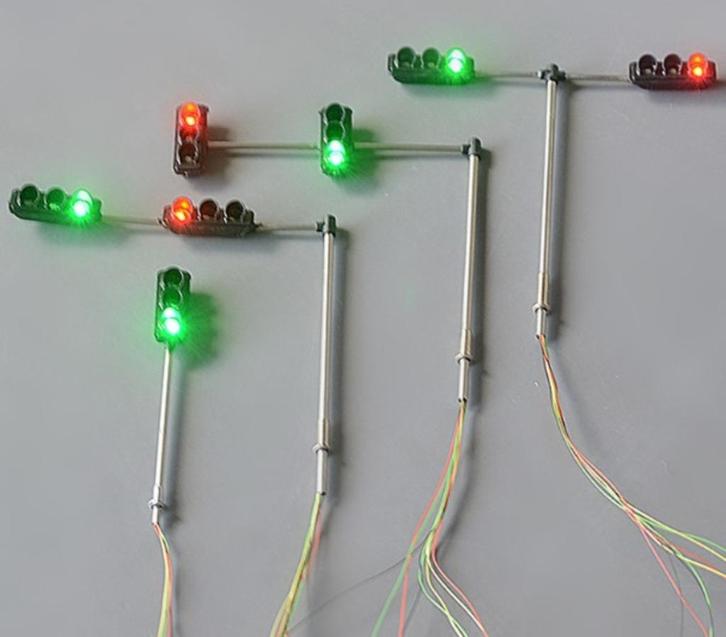 H0 model Bouw LED Mini Verkeerslicht signaallamp Spoorweg, Hobby en Vrije tijd, Modeltreinen | H0, Nieuw, Brug, Tunnel of Gebouw