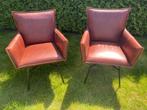 Eetkamerstoelen Jess Design Armstoel Sanne, Huis en Inrichting, Stoelen, Ophalen, Jess Design Sanne - Leder, Twee, Bruin