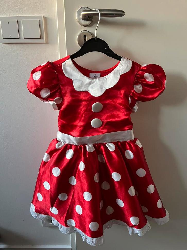 Originele Disneyland verkleedjurk Minnie Mouse mt 92-104, Kinderen en Baby's, Carnavalskleding en Verkleedspullen, Zo goed als nieuw