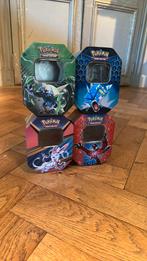 4 Pokemon Tins, Hobby en Vrije tijd, Verzamelkaartspellen | Pokémon, Ophalen, Zo goed als nieuw, Overige typen