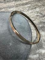 14k Gouden Vierkante Slavenarmband, Ophalen of Verzenden, Zo goed als nieuw, Goud