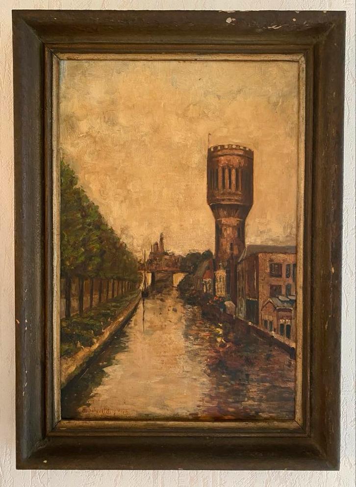 Schilderij Utrecht Paneel, Antiek en Kunst, Kunst | Schilderijen | Klassiek, Ophalen of Verzenden