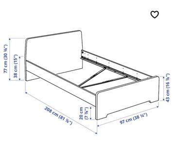 Eenpersoonsbed Ikea Askvoll - afbeelding 3