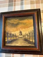 Schilderijtje Lieshoutse molen - Lieshout, Antiek en Kunst, Kunst | Schilderijen | Klassiek, Ophalen of Verzenden