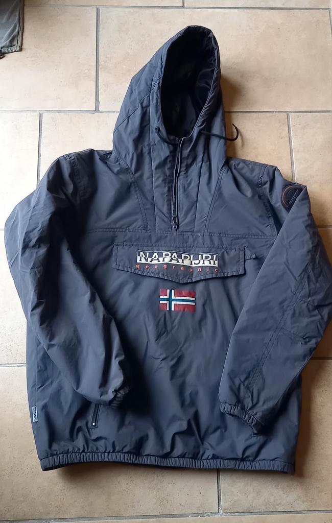 Napapijri winterjas, maat XL, donkergrijs, Kleding | Heren, Jassen | Winter, Gedragen, Maat 56/58 (XL), Grijs, Ophalen of Verzenden